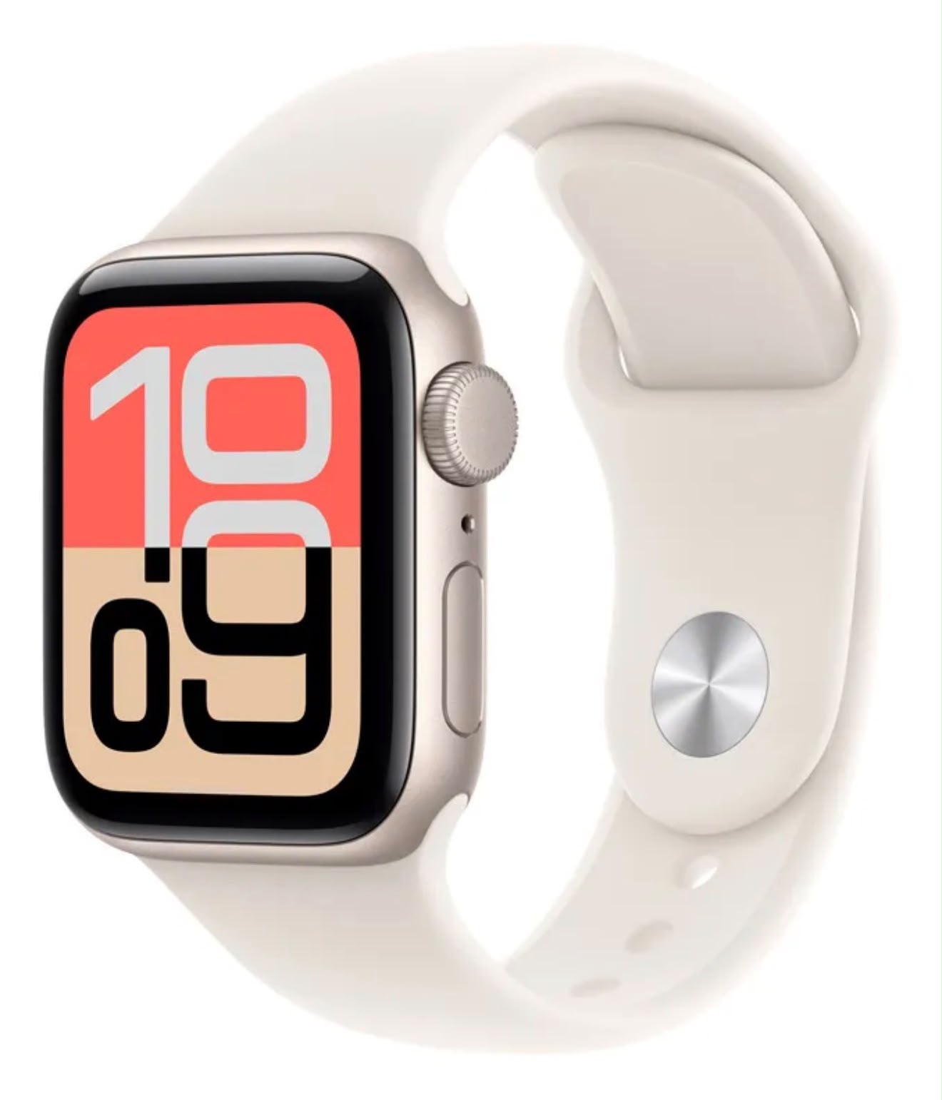 Apple Watch SE 3 GPS - Caixa estelar de alumínio - 40 mm - Pulseira esportiva estelar - Branco-estelar
